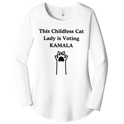 This Childless Cat Lady Is Voting Kamala Women's Perfect Tri Tunic Long Sleeve Shirt