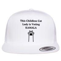 This Childless Cat Lady Is Voting Kamala Flat Bill Trucker Hat