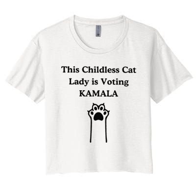 This Childless Cat Lady Is Voting Kamala Women's Crop Top Tee