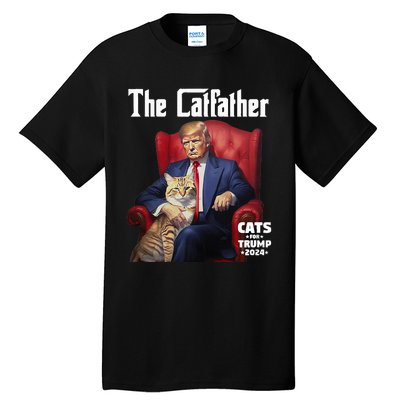 The Catfather Cat For Trump 2024 Tall T-Shirt