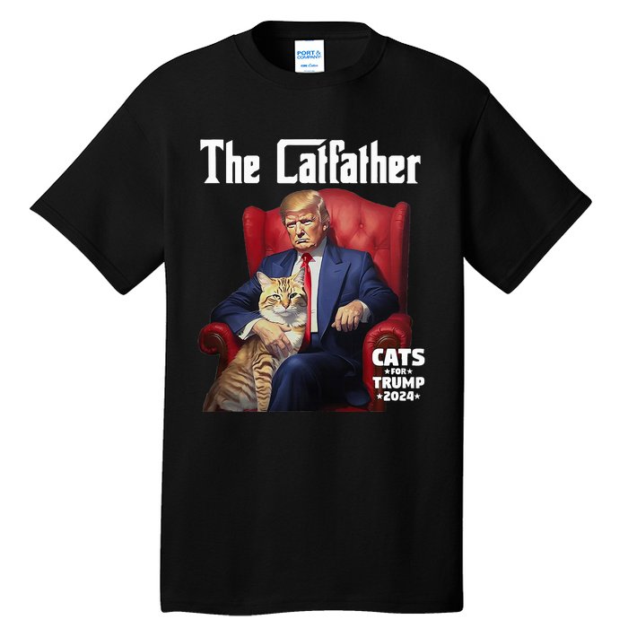 The Catfather Cat For Trump 2024 Tall T-Shirt