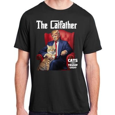 The Catfather Cat For Trump 2024 Adult ChromaSoft Performance T-Shirt