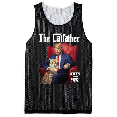 The Catfather Cat For Trump 2024 Mesh Reversible Basketball Jersey Tank