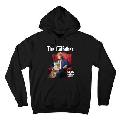 The Catfather Cat For Trump 2024 Tall Hoodie