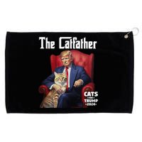 The Catfather Cat For Trump 2024 Grommeted Golf Towel