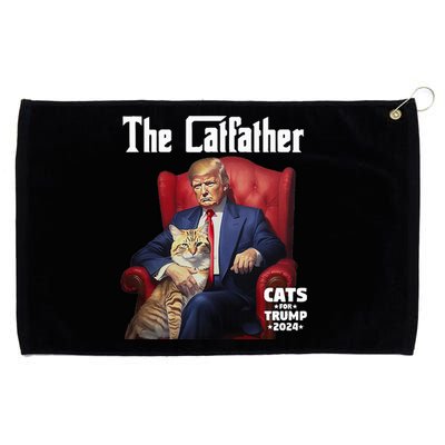 The Catfather Cat For Trump 2024 Grommeted Golf Towel