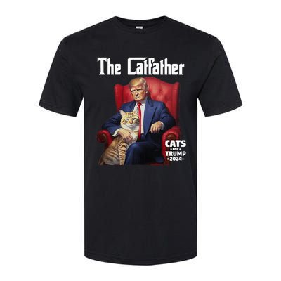 The Catfather Cat For Trump 2024 Softstyle CVC T-Shirt