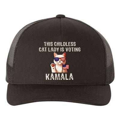 This Childless Cat Lady Is Voting Kamala 2024 Yupoong Adult 5-Panel Trucker Hat