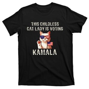 This Childless Cat Lady Is Voting Kamala 2024 T-Shirt