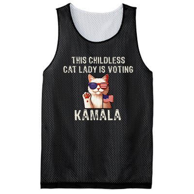 This Childless Cat Lady Is Voting Kamala 2024 Mesh Reversible Basketball Jersey Tank