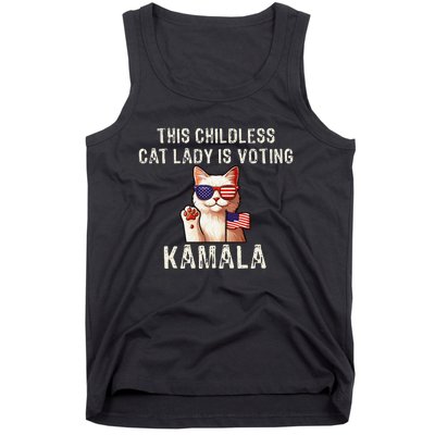 This Childless Cat Lady Is Voting Kamala 2024 Tank Top