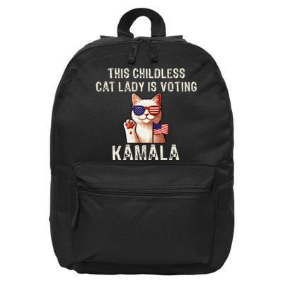 This Childless Cat Lady Is Voting Kamala 2024 16 in Basic Backpack