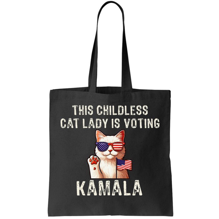 This Childless Cat Lady Is Voting Kamala 2024 Tote Bag