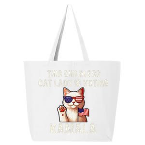 This Childless Cat Lady Is Voting Kamala 2024 25L Jumbo Tote