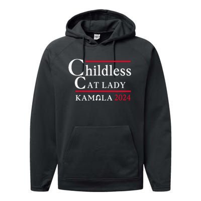 This Childless Cat Lady Is Voting Kamala Election 2024 Performance Fleece Hoodie