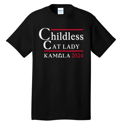 This Childless Cat Lady Is Voting Kamala Election 2024 Tall T-Shirt