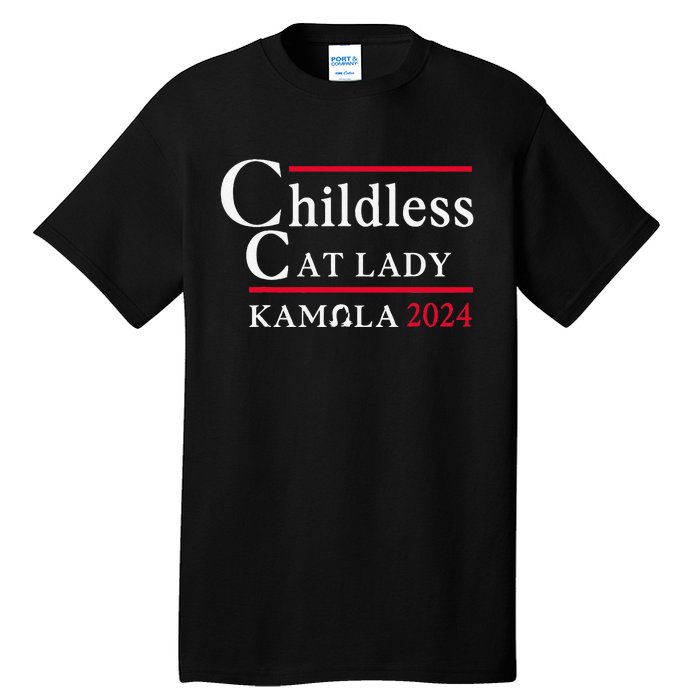 This Childless Cat Lady Is Voting Kamala Election 2024 Tall T-Shirt