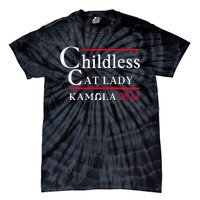 This Childless Cat Lady Is Voting Kamala Election 2024 Tie-Dye T-Shirt