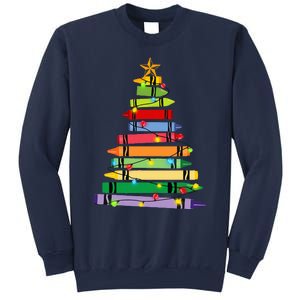 Teacher Christmas C.R.A.Y.O.N Tree Light Gifts Student Sweatshirt