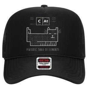 The Chemistry Cat Periodic Table Of Elements High Crown Mesh Back Trucker Hat