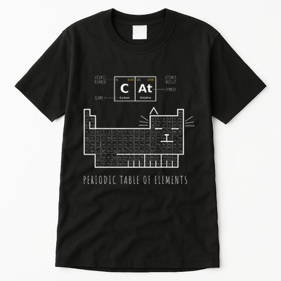 The Chemistry Cat Periodic Table Of Elements Tall T-Shirt