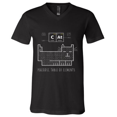 The Chemistry Cat Periodic Table Of Elements V-Neck T-Shirt