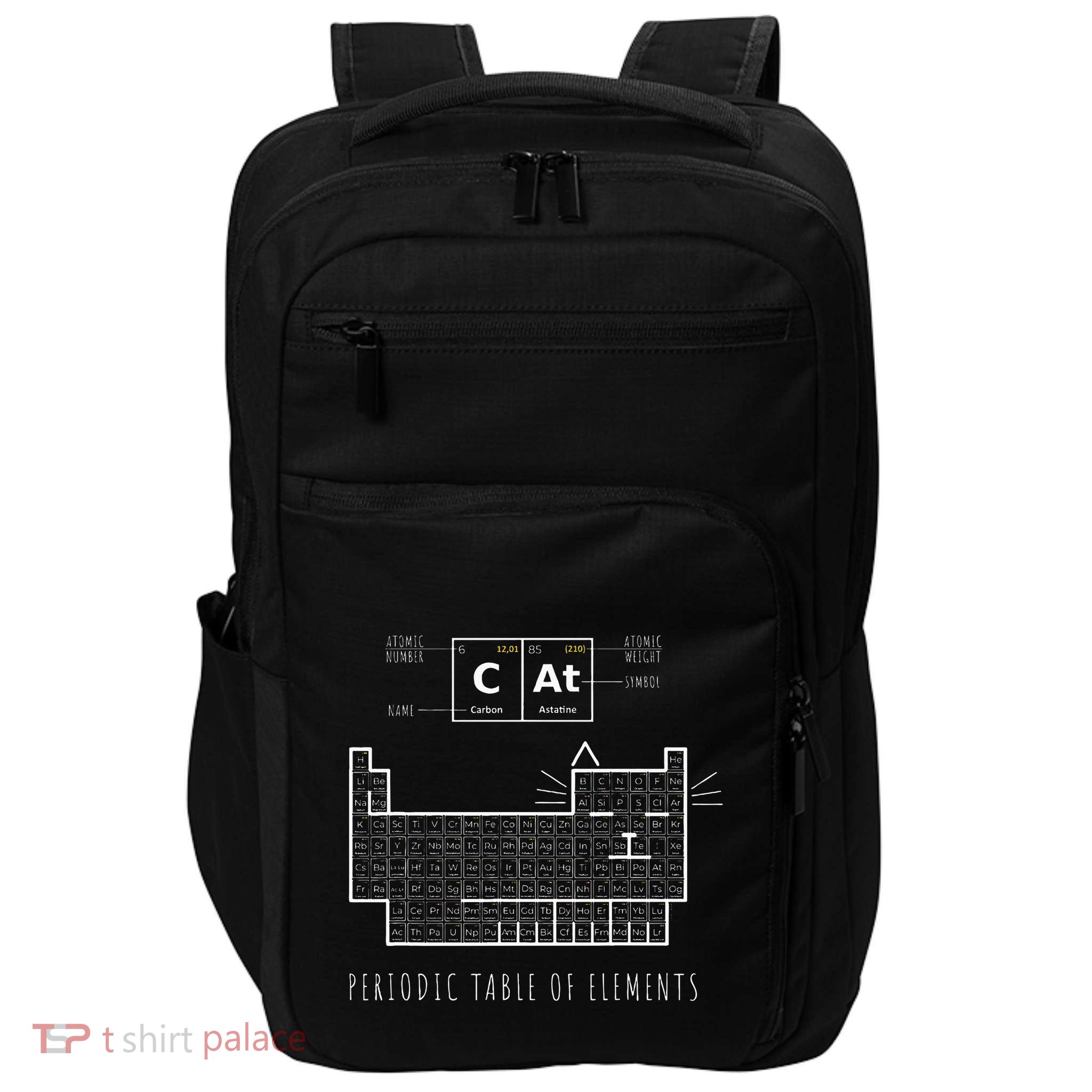 The Chemistry Cat Periodic Table Of Elements Impact Tech Backpack
