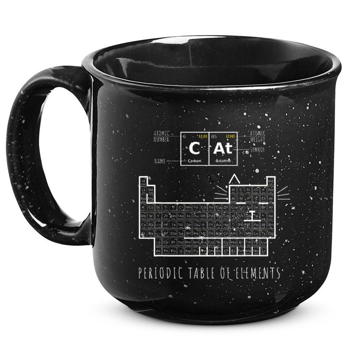 The Chemistry Cat Periodic Table Of Elements 15oz Campfire Ceramic Mug