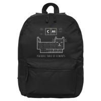 The Chemistry Cat Periodic Table Of Elements 16 in Basic Backpack