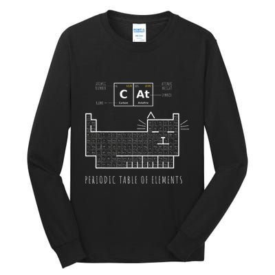The Chemistry Cat Periodic Table Of Elements Tall Long Sleeve T-Shirt