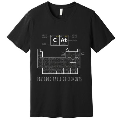 The Chemistry Cat Periodic Table Of Elements Premium T-Shirt