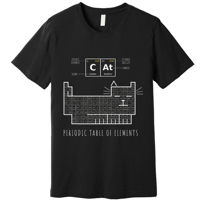 The Chemistry Cat Periodic Table Of Elements Premium T-Shirt