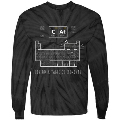 The Chemistry Cat Periodic Table Of Elements Tie-Dye Long Sleeve Shirt