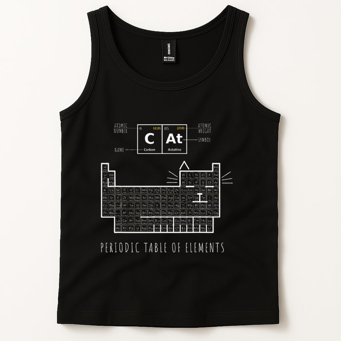 The Chemistry Cat Periodic Table Of Elements Tank Top