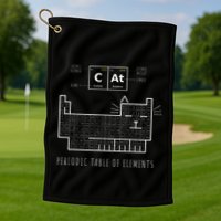 The Chemistry Cat Periodic Table Of Elements Golf Towel