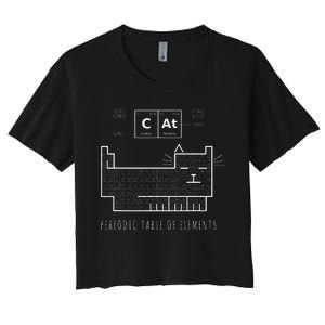 The Chemistry Cat Periodic Table Of Elements Women's Crop Top Tee