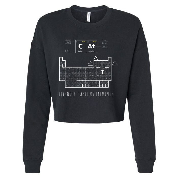 The Chemistry Cat Periodic Table Of Elements Cropped Pullover Crew