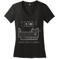 The Chemistry Cat Periodic Table Of Elements Women's V-Neck T-Shirt