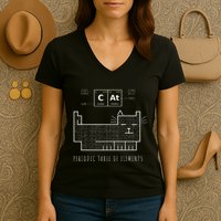 The Chemistry Cat Periodic Table Of Elements Women's V-Neck T-Shirt