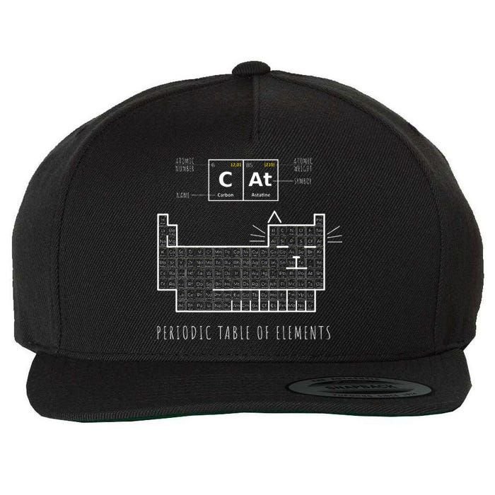 The Chemistry Cat Periodic Table Of Elements Wool Snapback Cap