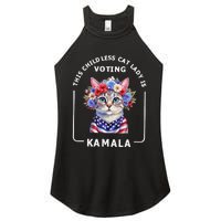 This Childless Cat Lady Ladies Is Voting Kamala Election 24 Gift Women's Perfect Tri Rocker Tank