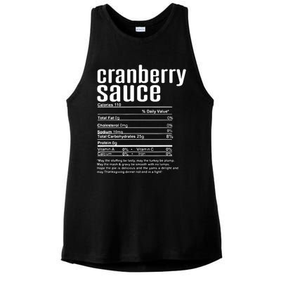 Thanksgiving Christmas Cranberry Sauce Nutritional Facts Ladies PosiCharge Tri-Blend Wicking Tank