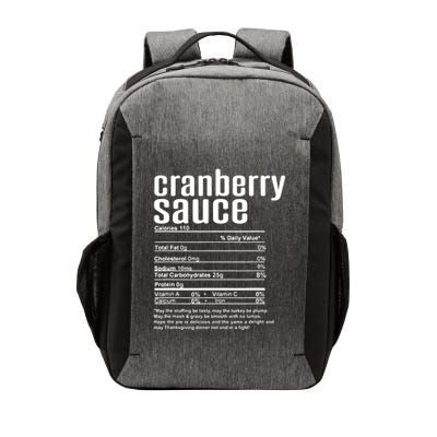 Thanksgiving Christmas Cranberry Sauce Nutritional Facts Vector Backpack