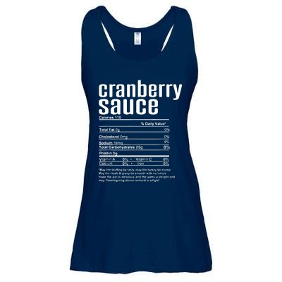 Thanksgiving Christmas Cranberry Sauce Nutritional Facts Ladies Essential Flowy Tank