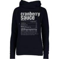 Thanksgiving Christmas Cranberry Sauce Nutritional Facts Womens Funnel Neck Pullover Hood