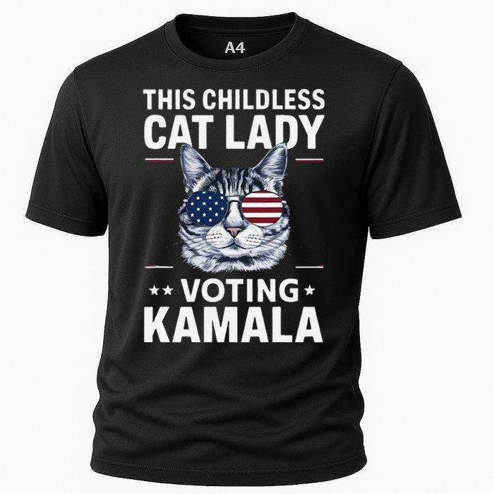 This Childless Cat Lady Is Voting Kamala Harris 2024 Cooling Performance Crew T-Shirt