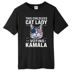 This Childless Cat Lady Is Voting Kamala Harris 2024 Tall Fusion ChromaSoft Performance T-Shirt