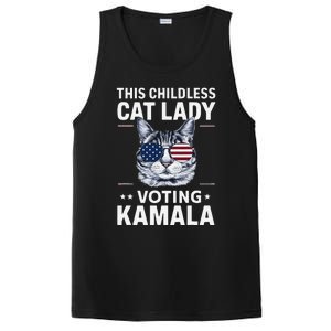 This Childless Cat Lady Is Voting Kamala Harris 2024 PosiCharge Competitor Tank