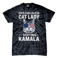 This Childless Cat Lady Is Voting Kamala Harris 2024 Tie-Dye T-Shirt