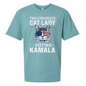 This Childless Cat Lady Is Voting Kamala Harris 2024 Sueded Cloud Jersey T-Shirt